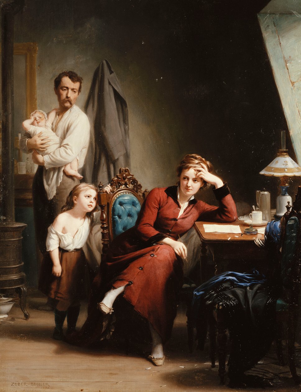 Digterinden, 1880 af Fritz Zuber Buhler