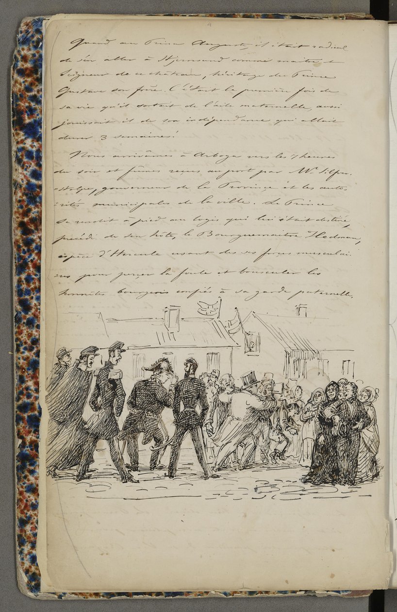 Illustration hentet fra et privat arkiv i Nationalbiblioteket med titlen Voyage en Norvège 1856 af Fritz von Dardel af Fritz von Dardel