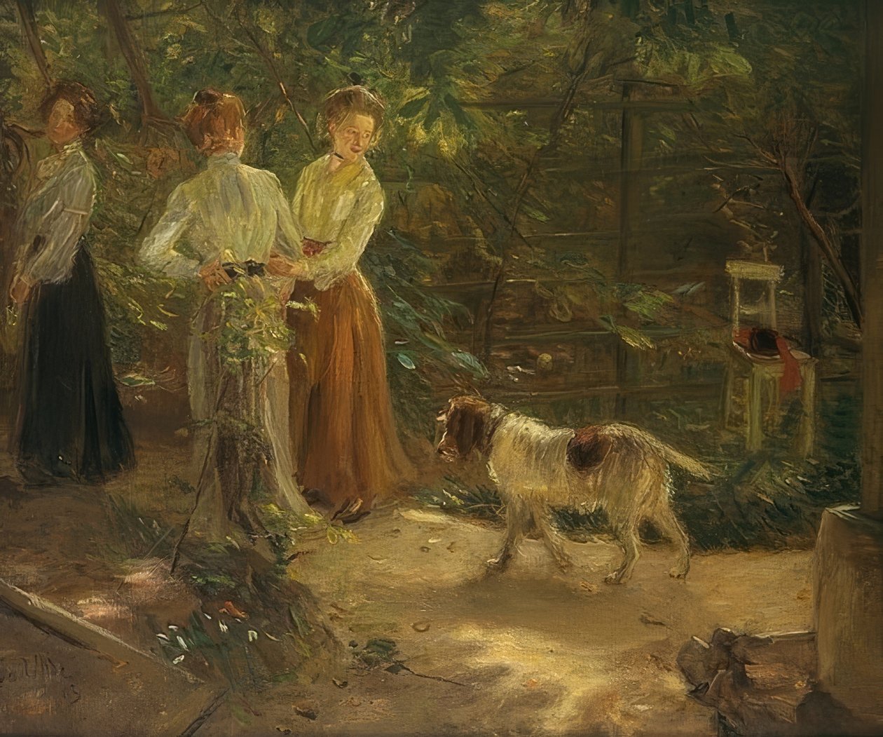 Havegangen. 1903 af Fritz von Uhde