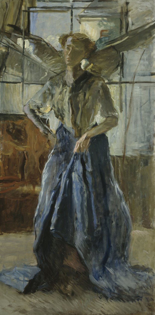 Engel im Atelier af Fritz von Uhde