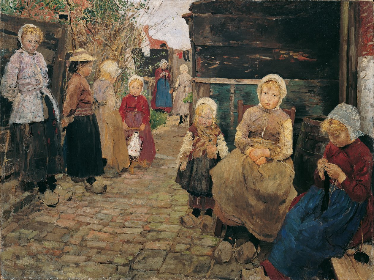 Fischerkinder i Zandvoort af Fritz von Uhde