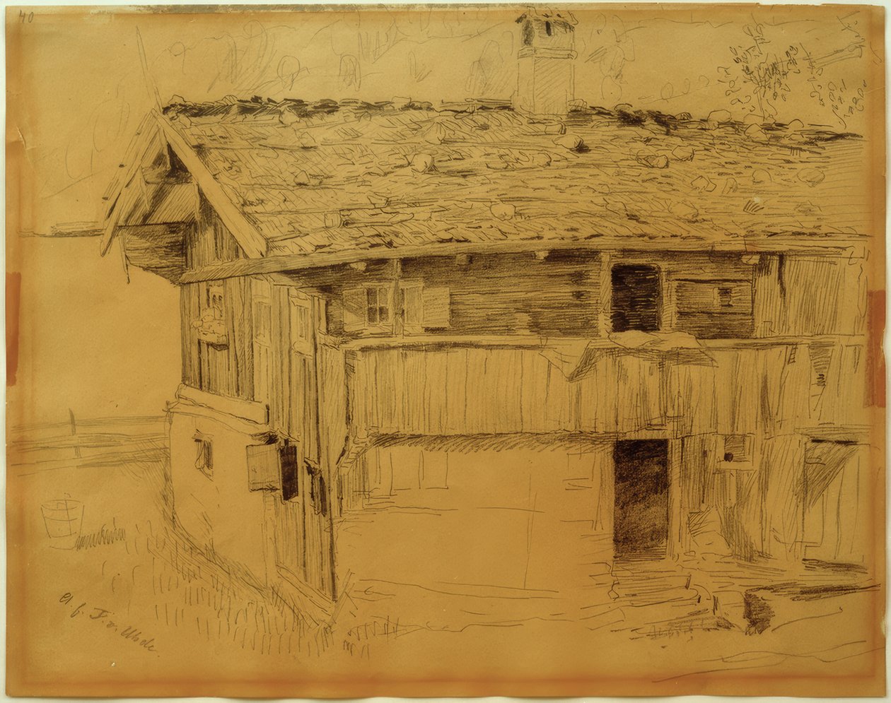 Oberbayersk bondehus af Fritz von Uhde