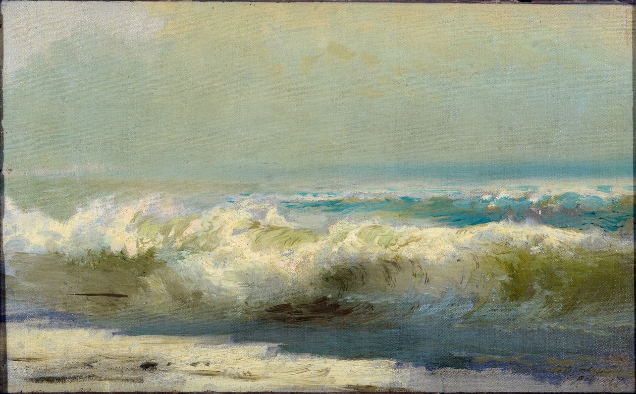 Surf i Yalta par Vasilyev, Fjodor Alexandrovich (1850-1873). Olie på lærred af Fyodor Alexandrovich Vasilyev
