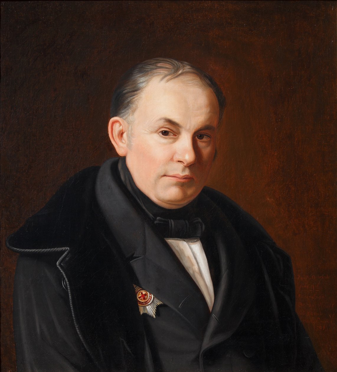 Portræt af digteren Vasily Zhukovsky 1783-1852, 1854 af Fyodor Ivanovich Igin