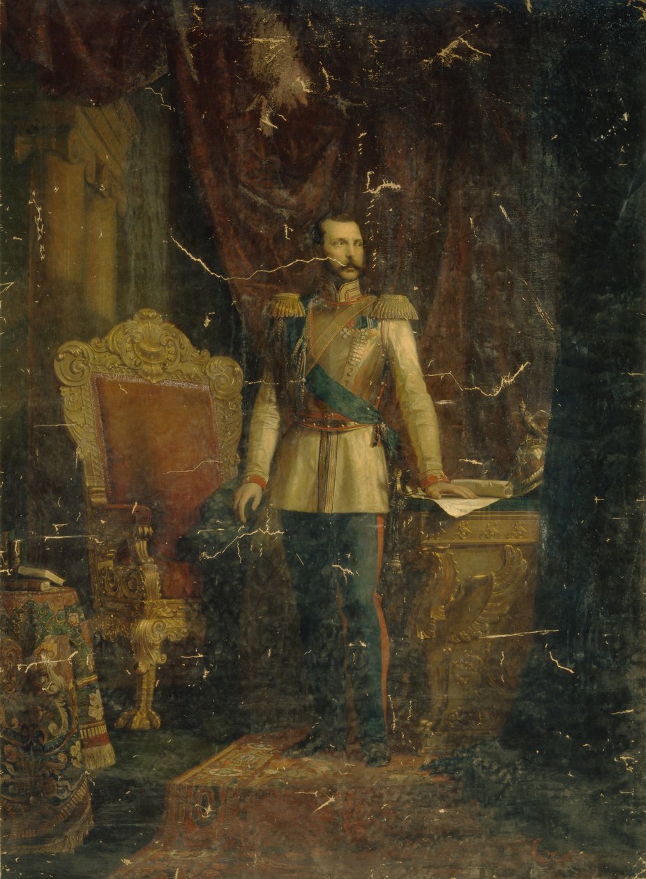 Portræt af kejser Alexander II 1818-1881, 1862 af Fyodor Martynovich Reichert