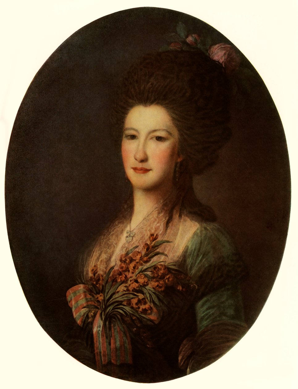 Portræt af grevinde J. V. Santi, 1785, 1965. af Fyodor Rokotov