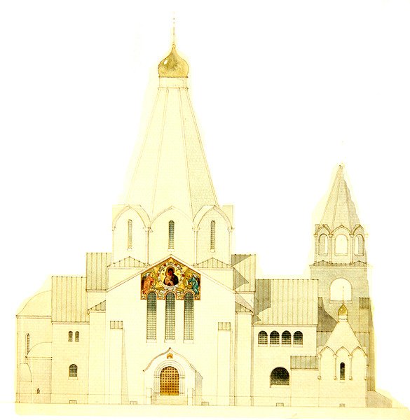 Design til kirken Balakovo af Fyodor Shekhtel