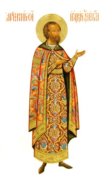 Storprins Andrei Ioannovich Bogolyubsky, ca. 1825-50 (gouache på vellum) af Fyodor Solntsev