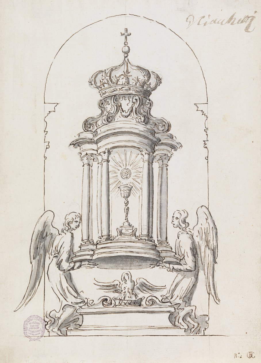 Design til en Tabernacle -dør, der skal udføres i bronze af G B C