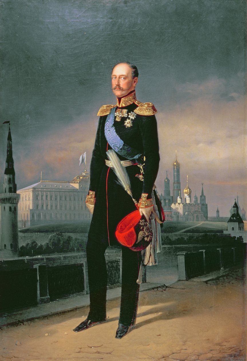 Portræt af kejser Alexander II (1818-81), 1856 af G. Botmann