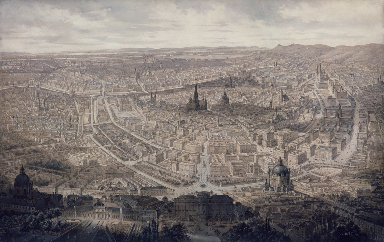 Udsigt over Wien, ca. 1860 af G. Veitto
