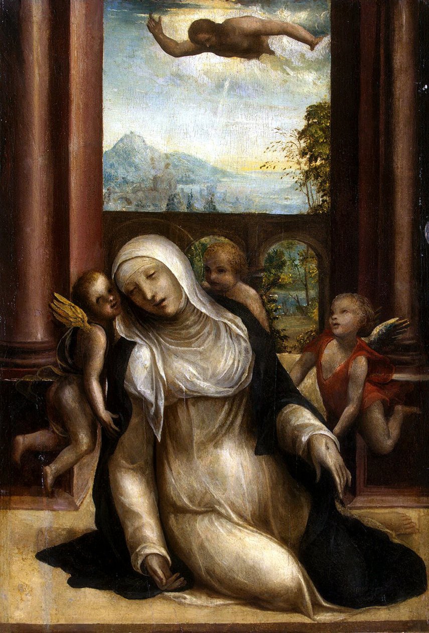 Stigmatisering og besvimelse af St. Catherine af Siena af Giovanni Antonio Bazzi Sodoma