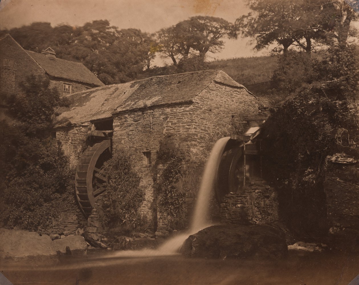 Donemark Mølle nær Bantry, ca. 1855 (foto) af G.B. Gething