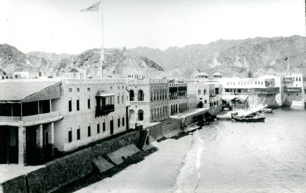 Havnefronten ved Muscat af G.J. Eccles