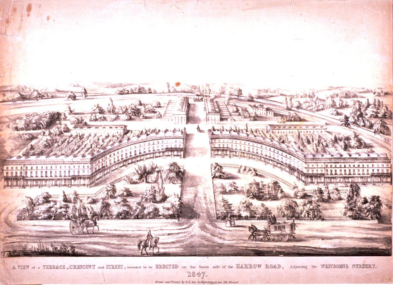 Harrow Road, Paddington, 1847 af G.L. Lee
