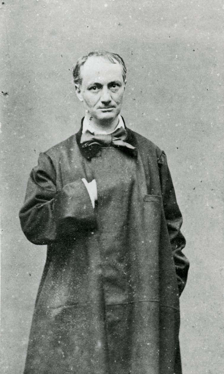 Charles Baudelaire (1821-67) (s/h foto) af G.M. Lege