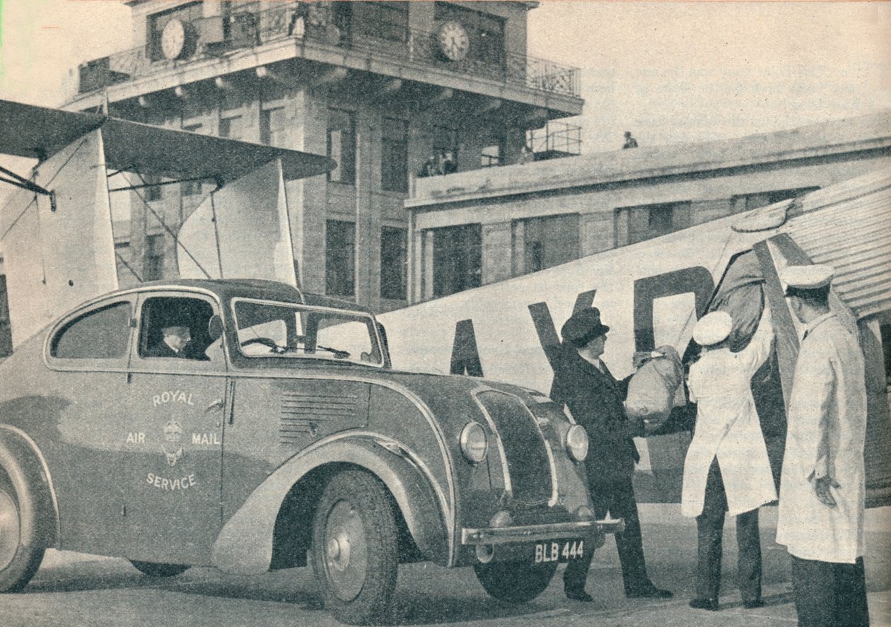 Indlæser mails ombord på en Imperial Airways-linje i Croydon Lufthavn, c1936 c1937 af GPO