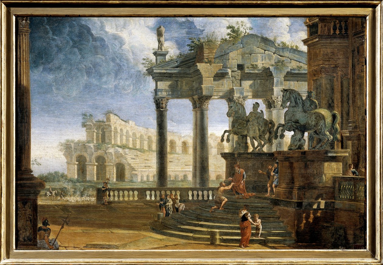 Campidoglio palads, maleri af G.P. (workshop of) Pannini or Panini