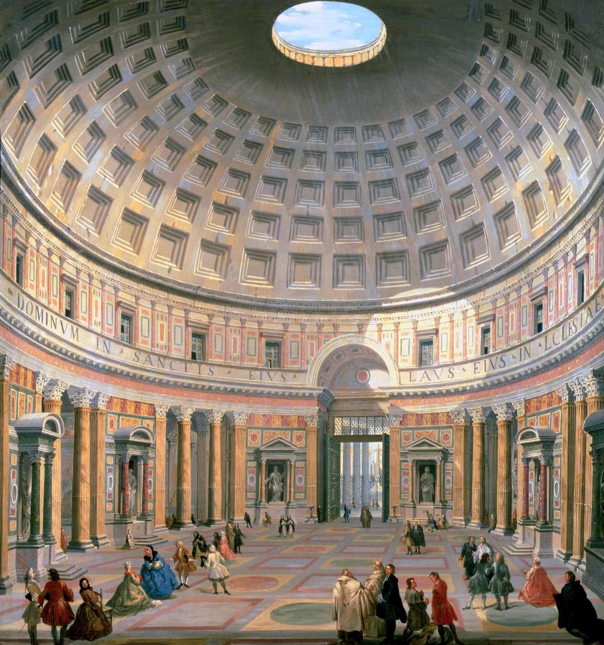 Det indre af Pantheon, Rom af G.P. (workshop of) Pannini or Panini