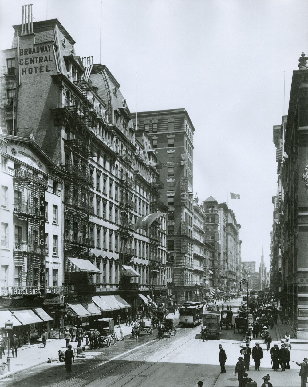 Broadway ser nordpå fra Bond Street, New York City af G.P. Hall und Sohn