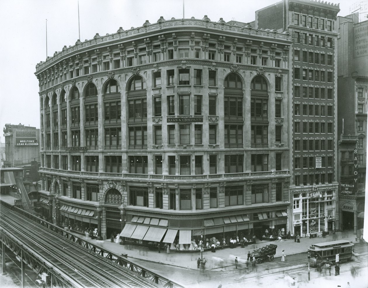 Saks und Company Department Store, New York (foto af gelatinesølv) af G.P. Hall und Sohn