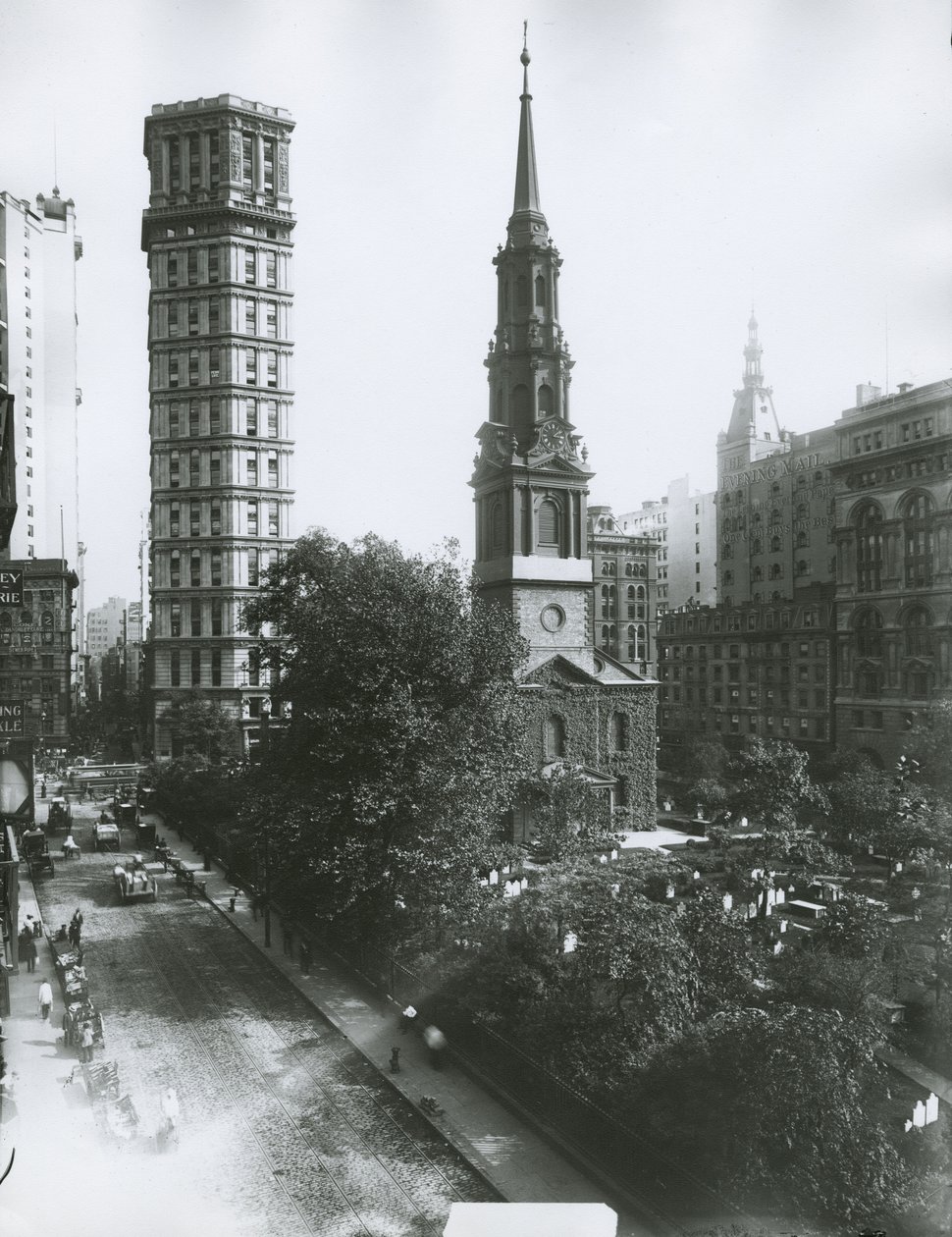St Pauls Chapel, Vesey og Church Streets, New York City af G.P. Hall und Sohn