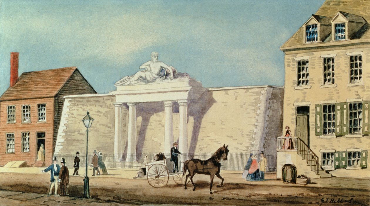 Manhattan Company Reservoir, 1825 af G.P. Hall und Sohn