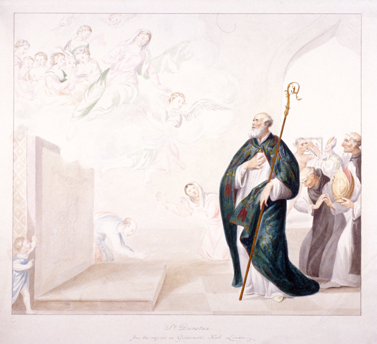 St Dunstan, c1750. af GP Harding