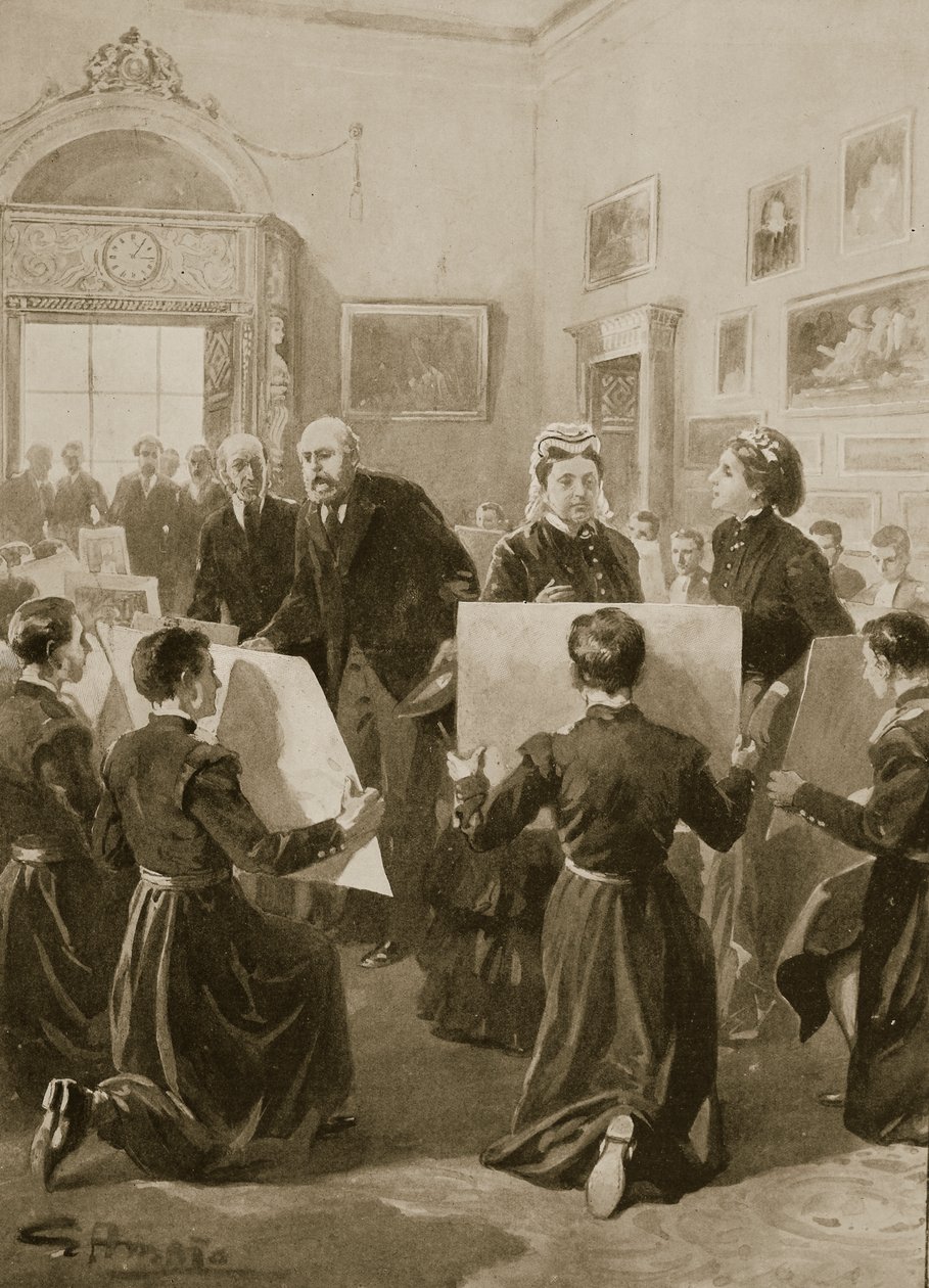 Bluecoat Boys viser deres tegninger til dronning Victoria i Buckingham Palace, 3. april, 1873, fra 