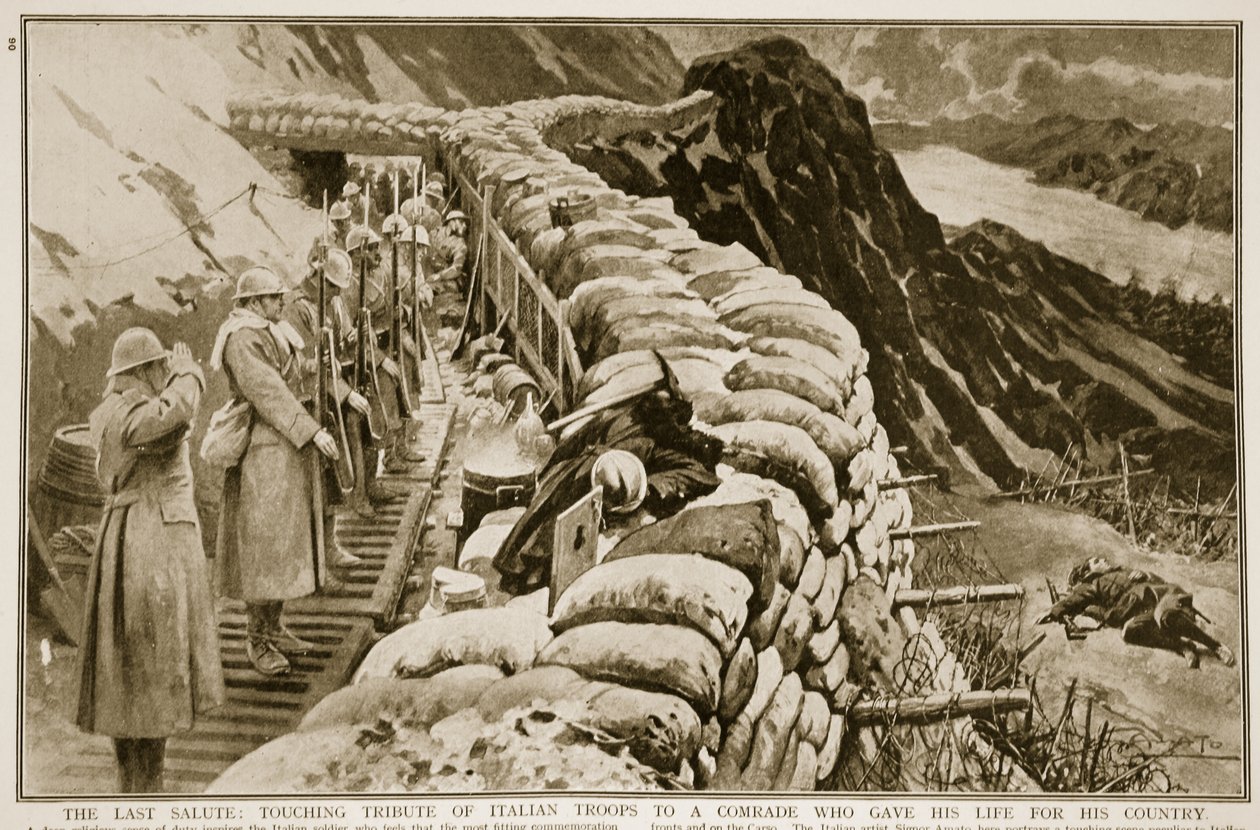 The Last Salute: Rørende hyldest af italienske tropper til en kammerat, der gav sit liv for sit land, 1914-19 af G.S. Amato