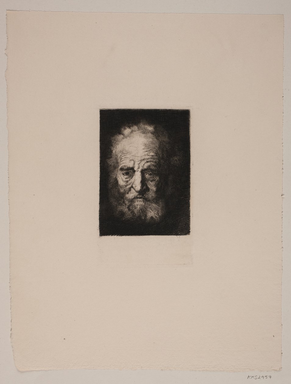 Oldingehoved. Studie efter Rembrandt af G.V. Blom