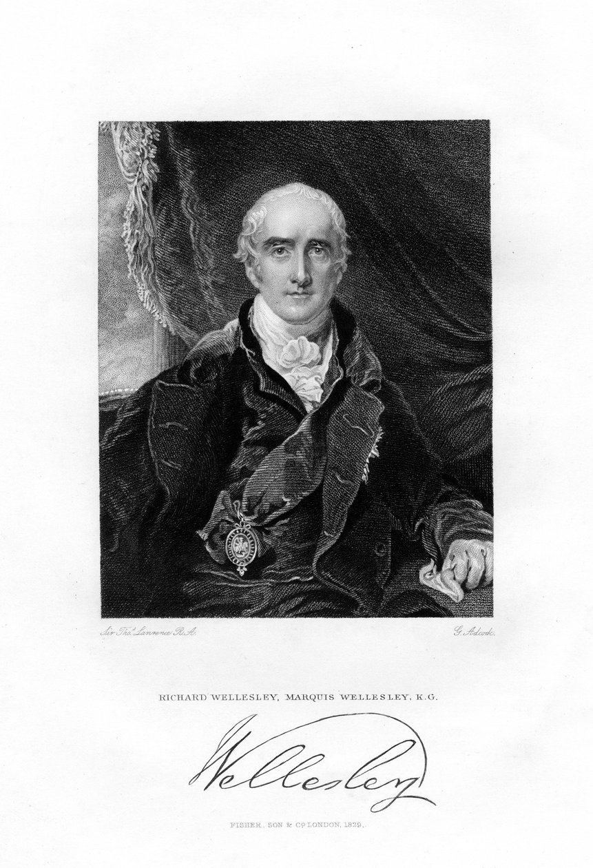 Richard Colley Wesley, later Wellesley, 1st Marquess Wellesley, 1829.dani af G Adcook
