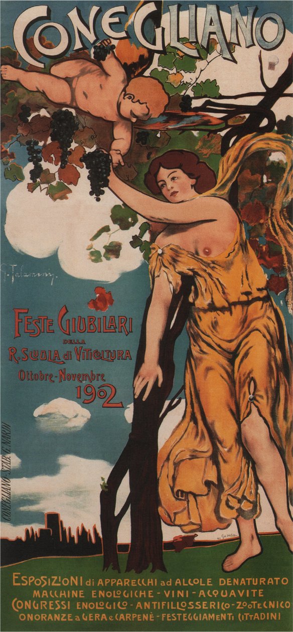 Conegliano - Jubilæumsfejringer af Royal School of Viticulture, 1902 af G. Del Colle and G. Talamini