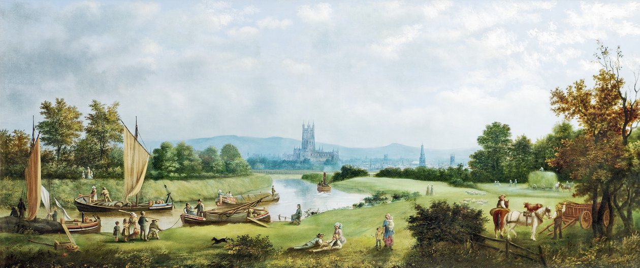 Glorious Summer, Gloucester fra nordvest, 1879 af G. F. Walton