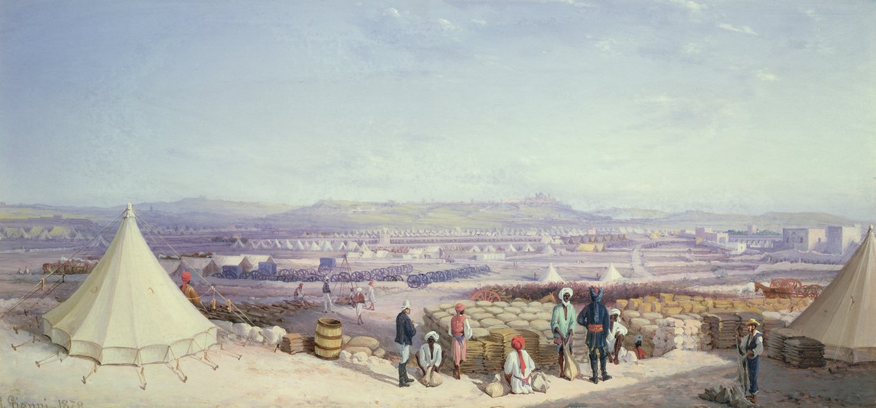 Artilleri- og kavalerilejren i San Antonio, Malta af G. Gianni