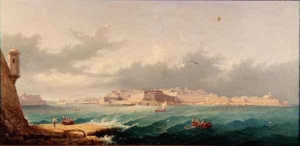 Valletta og Grand Harbour fra Ricasoli Point af G. Gianni