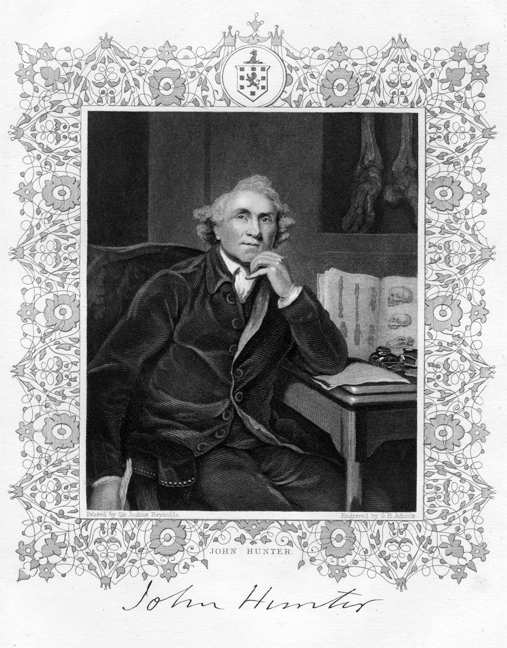 John Hunter 1728-1793, skotsk kirurg, 1800-tallet. af G. H. Adcock
