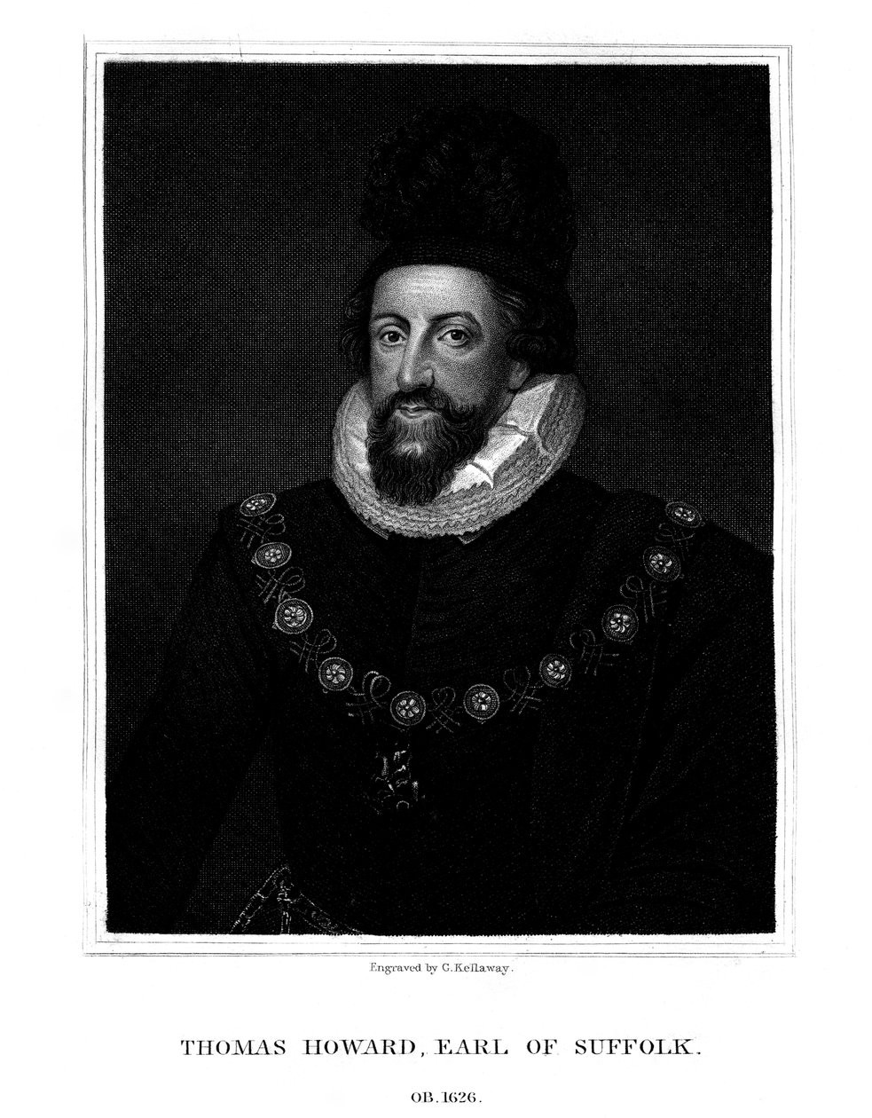 Admiral Thomas Howard, 1. jarl af Suffolk, 1825. af G. Kellaway