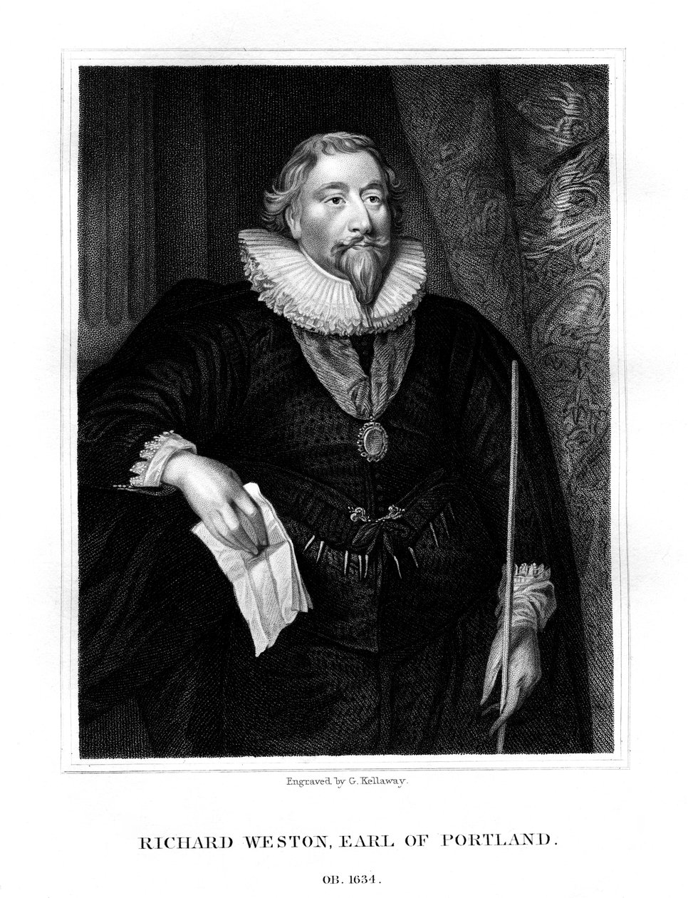 Richard Weston, 1. jarl af Portland, 1825. af G. Kellaway