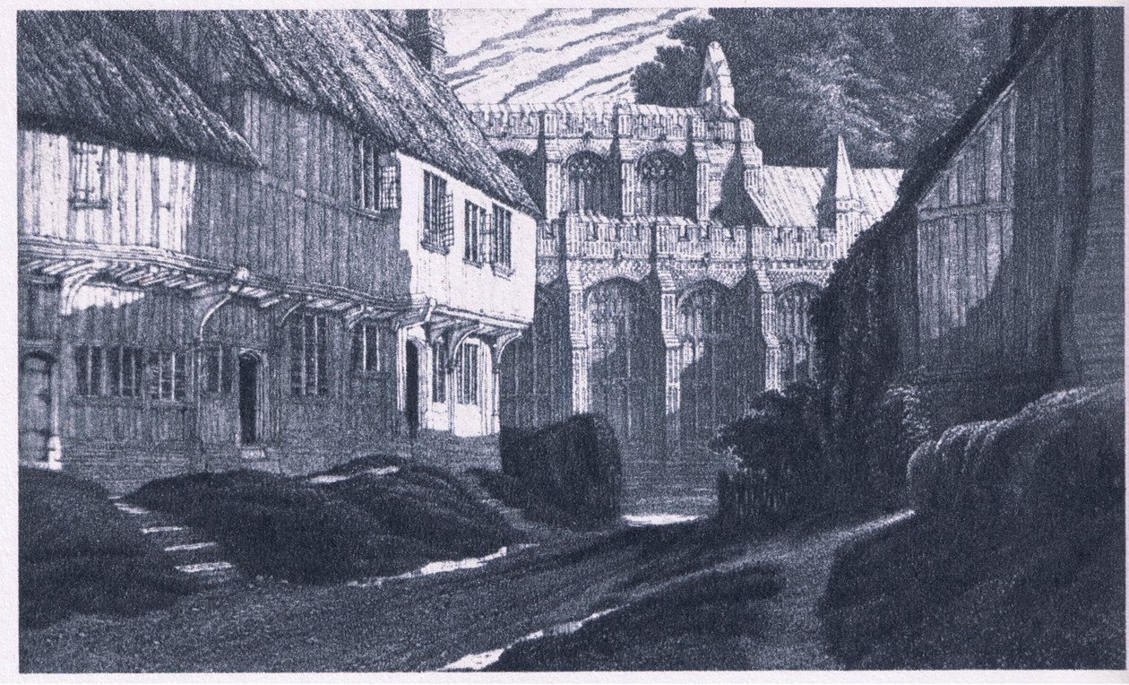 Et minde om Clavering Essex (farve litho) af G. L. Grigg