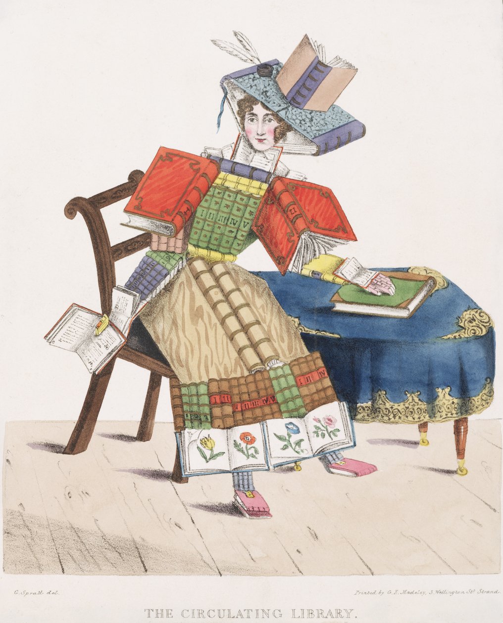 Det cirkulerende bibliotek, 1830 af G. Spratt