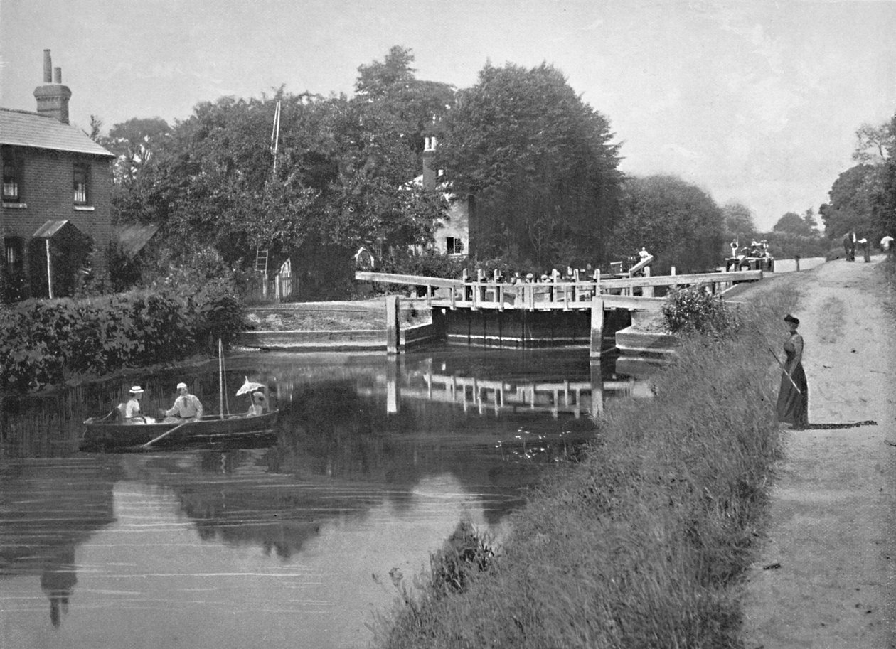 Sonning Lock: On the Thames, c1896 af G. W. Wilson and Company