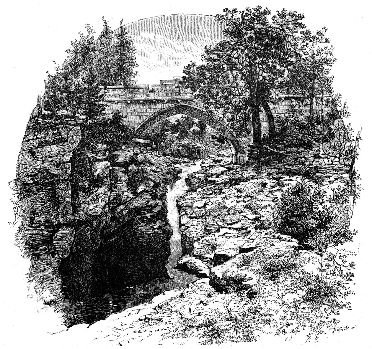 The Linn of Dee, Aberdeenshire, Skotland, 1900. af G. W. Wilson and Company
