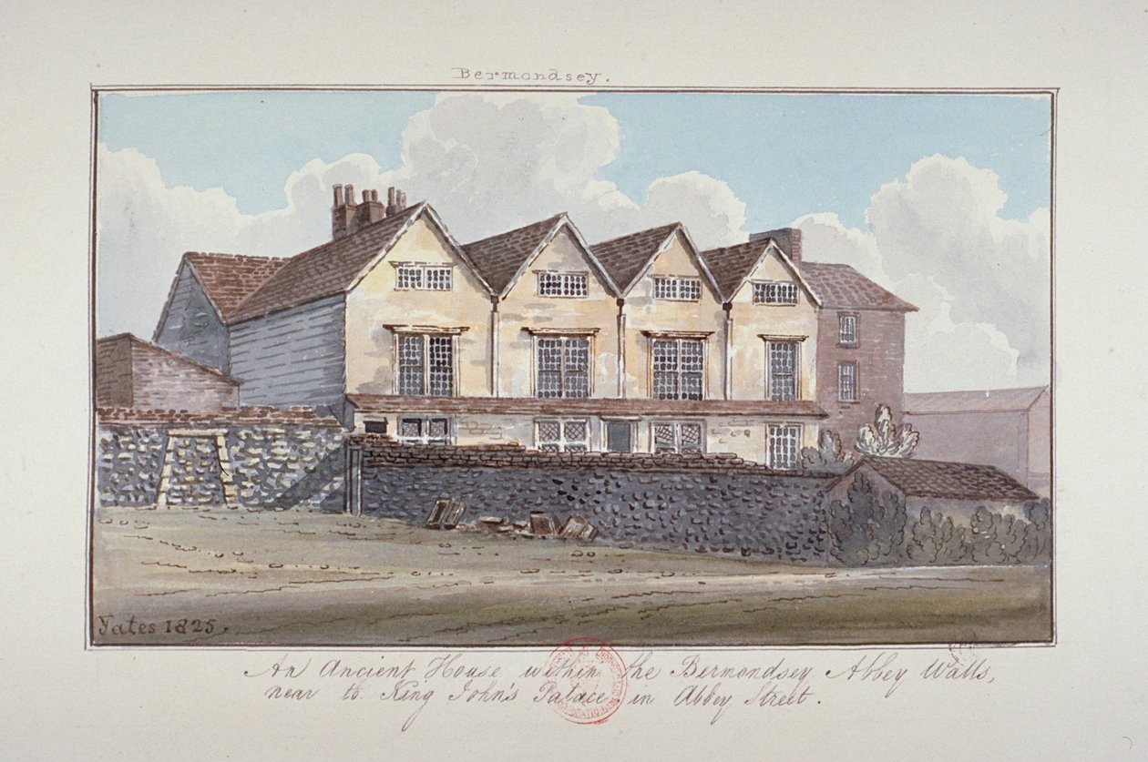 Abbey of St Saviour, Bermondsey, London, 1825 af G Yates