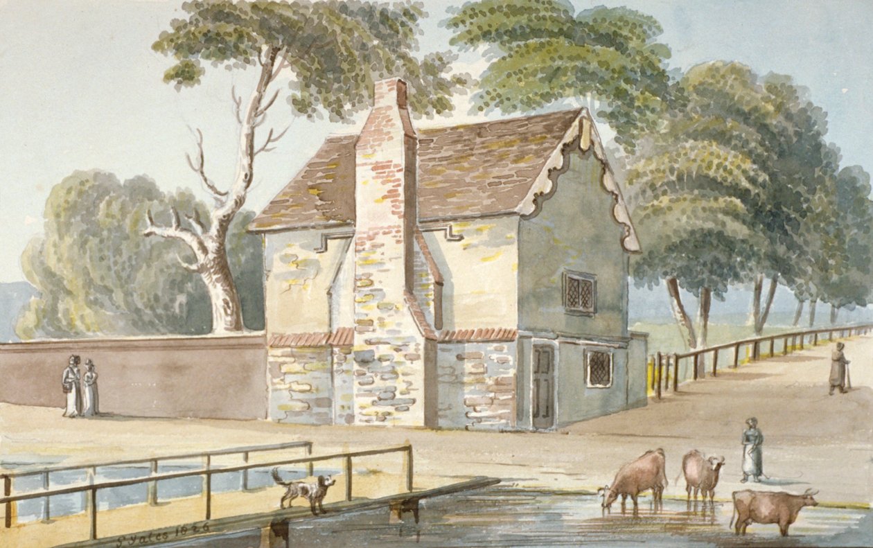 Et almuehus i Carshalton, Surrey, 1826 af G Yates