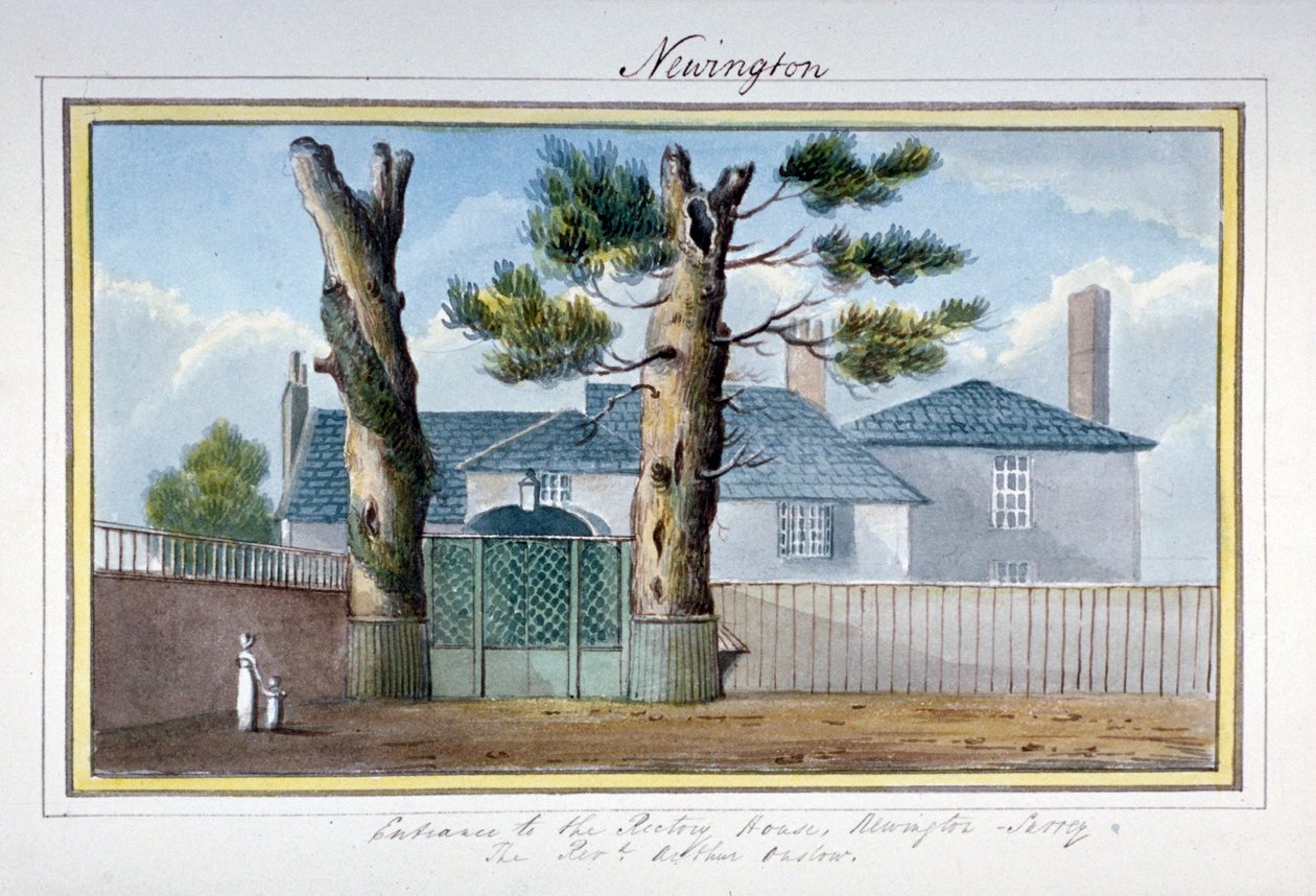 Rektors hus i Newington Butts, Southwark, London, c1825 af G Yates