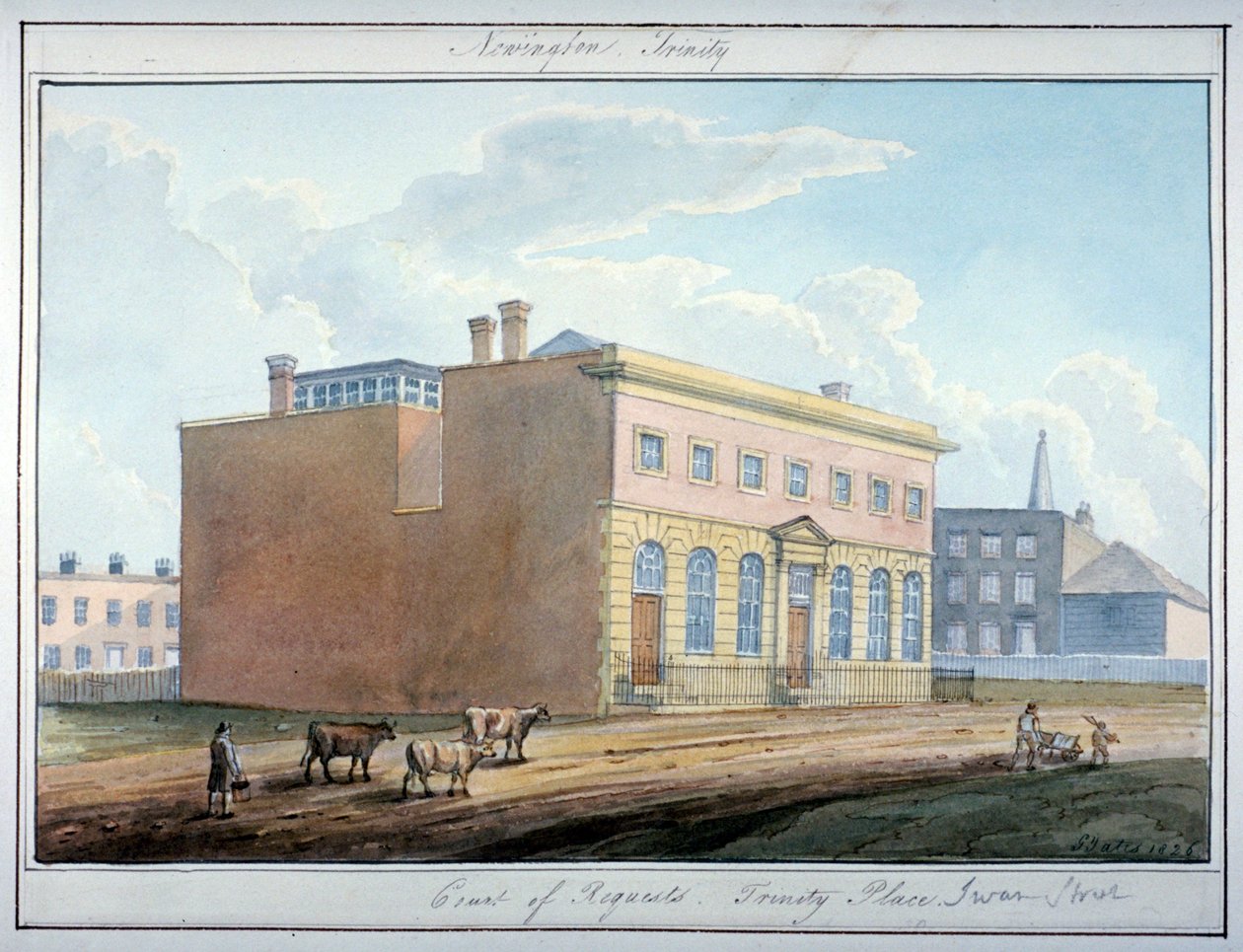 The Court of Requests, Trinity Place, Southwark, London, 1826 af G Yates