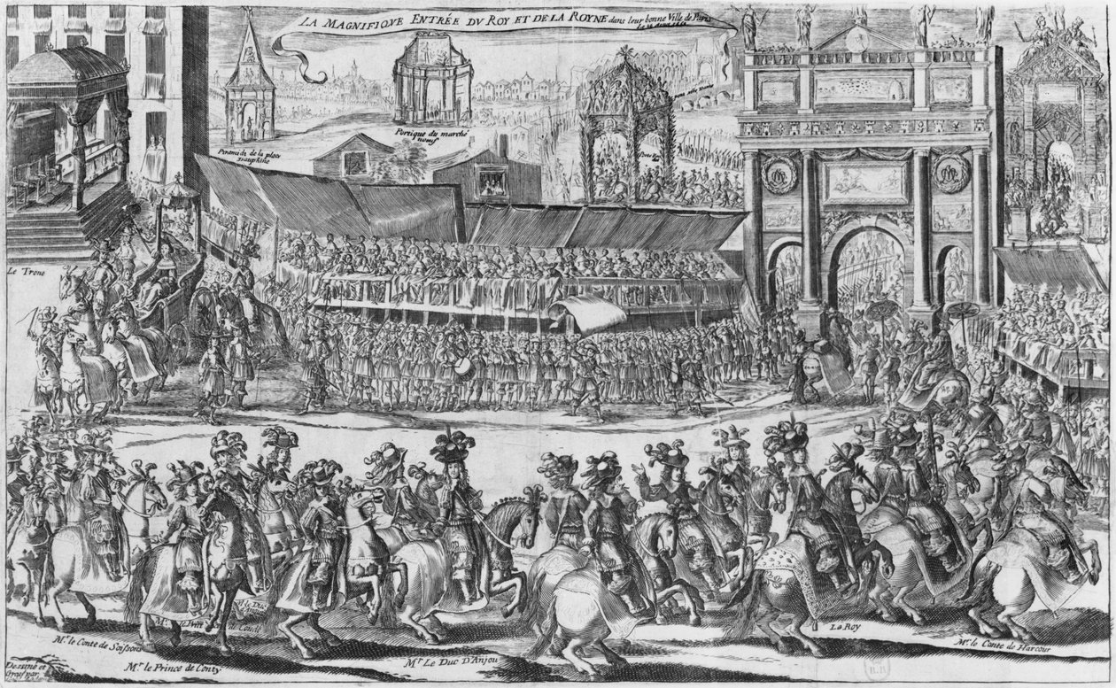 Ludvig XIVs og Marie-Thereses af Østrigs indtog i Paris den 26. august 1660 af Gabriel Ladame