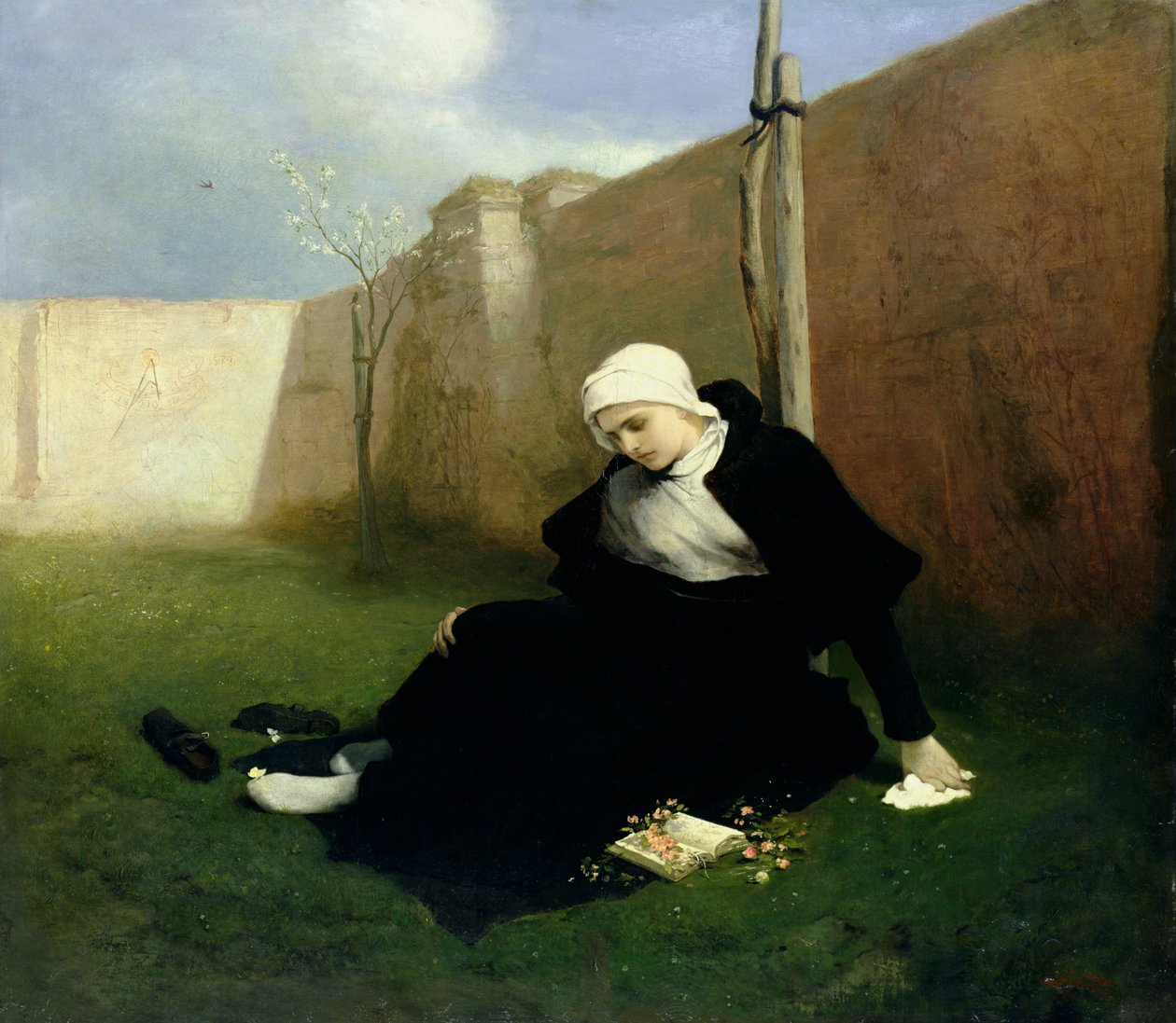 Nonnen i Klosterhaven, 1869 af Gabriel Max