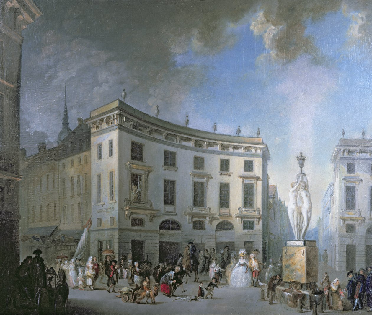 Bryllupsprocession i Amiens af Gabriel de Saint Aubin